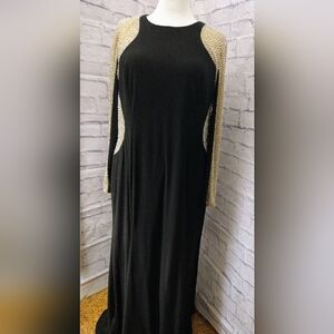 Xscape Black Dress with Sparkling Accents